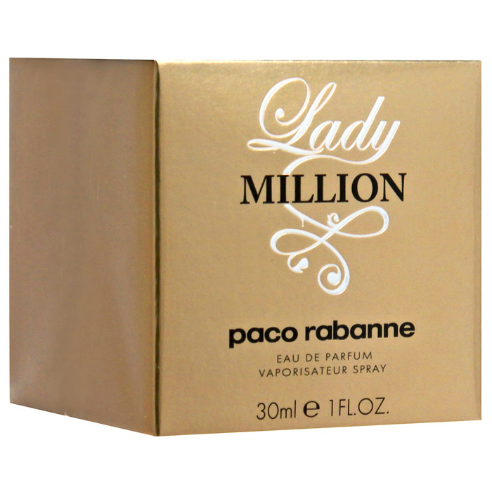 Paco Rabanne Lady Million. Парфюмерная вода, 30 мл3349668508488 Paco Rabanne Lady Million. Парфюмерная вода, 30 мл3349668508488Женщина Lady Million в высшей степени женственная, решительная и невероятно смелая. Женщине Lady Million свойственны непринужденность и чувство юмора. Блестящая, она черпает силы в той легкости, которой обладают независимые умы. Сложный женственный образ Lady Million обладает сильным и противоречивым характером … Экстравагантная, однако настроенная на позитивный лад, обольстительница, а в душе - влюбленная, не отказывающая себе ни в чем, всегда в поиске нового, Lady Million - ослепительная роковая женщина, творческая и непокорная натура. Ни один мужчина не в силах перед ней устоять, немногим удается ее соблазнить. Встреча-шок, в которой игра обольщения, мечты и фантазии приходят в столкновение для того, чтобы как можно больше дать расцвести сверкающей вспышке двойной неизменной и вечной красоты - золоту и алмазу. Классификация аромата: цветочный, древесный. Пирамида аромата: Верхние ноты: малина, померанц, цветок апельсинового дерева. ...