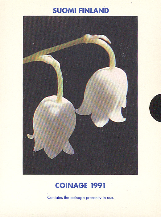 Комплект из 4 монет. Финляндия, 1991 год1021564 Комплект из 4 монет. Финляндия, 1991 год1021564Комплект из 4 монет. Финляндия, 1991 год. В комплект вошли: 1. 5 марок. Диаметр 26,3 мм; 2. 50 пении. Диаметр 19,7 мм; 3. 1 марка. Диаметр 24 мм; 4. 10 пенни. Диаметр 16,3. Монеты в буклете (размер 11,3 х 15,1 см). Сохранность очень хорошая.