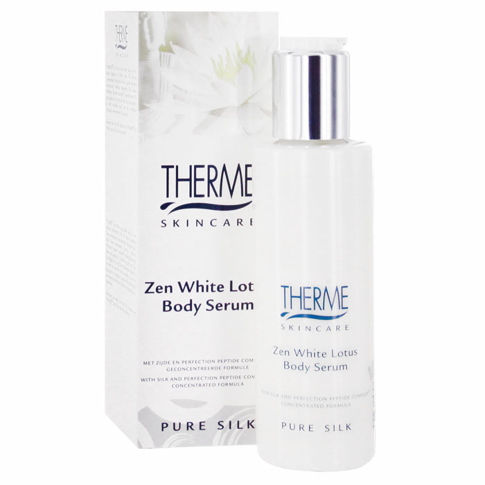 Сыворотка для тела Therme Белый лотос, 125 мл61701 Сыворотка для тела Therme Белый лотос, 125 мл61701Сыворотка для тела Therme Белый лотос - уникальное средство с тонким ароматом белого лотоса. Легкая и шелковистая текстура сыворотки содержит моментально впитывающуюся, увлажняющую формулу на основе уникального запатентованного комплекса Perfection Peptide Complex, морских водорослей, шелка и масла жожоба, что делает кожу невероятно мягкой и шелковистой. Белый лотос является символом духовной чистоты.