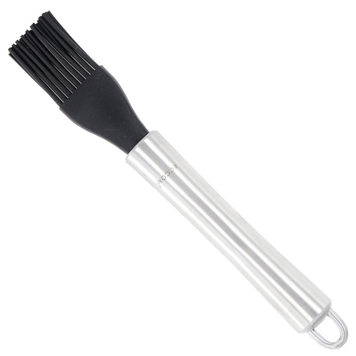 Кисть кулинарная Eccomi Acciai8049-GP Кисть кулинарная Eccomi Acciai8049-GPКулинарная кисть Eccomi Acciai, выполненная из высококачественной нержавеющей стали и силикона, обладает исключительным качеством и займет достойное место среди аксессуаров на вашей кухне. Кисть предназначена для нанесения масла или глазури на поверхность выпеченных изделий для придания им золотистой корочки, а также вы без труда сможете смазать выпечку яйцом или глазурью, смазать сковородку маслом при выпечке блинов и оладий. Эргономичная ручка не позволит изделию выскользнуть из вашей руки. Также есть небольшая петля, с помощью которой вы можете подвесить изделие у себя на кухне в удобном месте. Кулинарная кисть Eccomi Acciai предоставит вам все необходимые возможности в успешном приготовлении пищи.