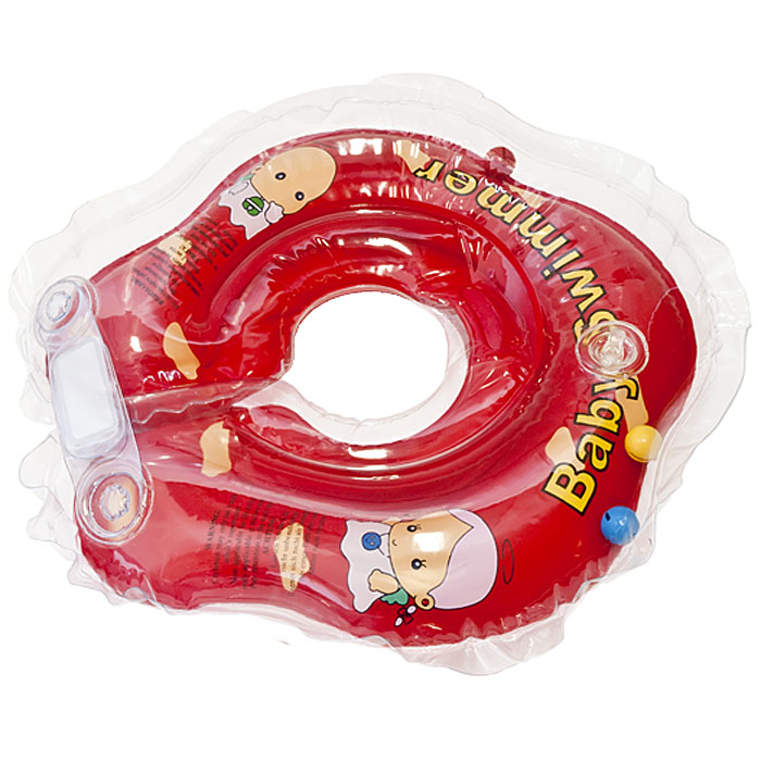 Круг на шею Baby Swimmer, с погремушкой, цвет: красный, 3-12кгBS02R-B/красн_0-24мес Круг на шею Baby Swimmer, с погремушкой, цвет: красный, 3-12кгBS02R-B/красн_0-24месКруг на шею Baby Swimmer с погремушкой внутри предназначен для купания малышей с рождения в домашних условиях или на открытом воздухе на глубине не более 1 метра. Одетый на шею ребенка круг не доставляет малышу никакого дискомфорта, ввиду применения технологии внутреннего шва, который делает края мягкими на ощупь. На внутренней стороне круга имеется вставка для подбородка ребенка, которая надежно фиксирует его положение и препятствует соскальзыванию. Двусторонняя липкая застежка сверху и снизу круга обеспечивает повышенную безопасность и позволяет регулировать внутренний размер круга, что делает возможность получить комфортное прилегание к шее ребенка. А благодаря двум раздельным контурам, надувающимся отдельно, создается дополнительная безопасность во время купания ребенка. Круг Baby Swimmer является отличным помощником для родителей и большой радостью для детей, так как дает им возможность полной свободы действия в воде! Круг на шею изготовлен из...
