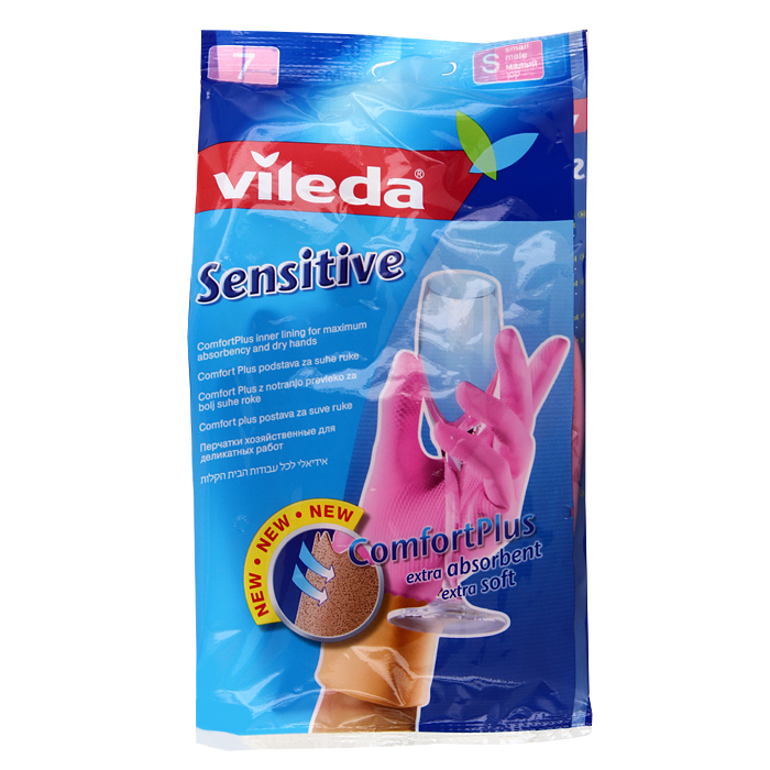 Перчатки для деликатных работ Vileda Sensitive. Размер S3587-6 Перчатки для деликатных работ Vileda Sensitive. Размер S3587-6Хозяйственные перчатки Vileda Sensitive прекрасно подойдут для деликатных работ по дому.
