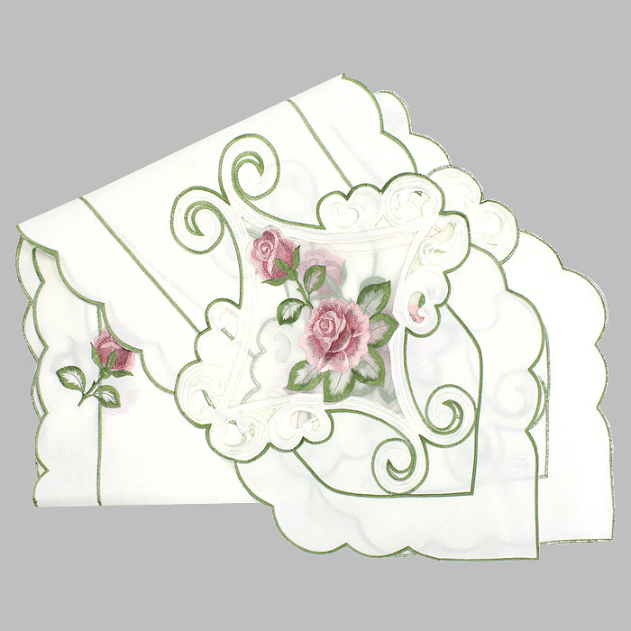Дорожка для декорирования стола Schaefe, с вышивкой, цвет: белый, 35 x 180 см06584-236 Дорожка для декорирования стола Schaefe, с вышивкой, цвет: белый, 35 x 180 см06584-236Дорожка Schaefe, выполненная из полиэстера белого цвета, предназначена для декорирования стола. Она украшена вышивкой в виде красных роз и обработана по краю фестонами. Изысканное оформление изделия придает ему необыкновенную легкость. Дорожка Schaefe станет великолепным украшением вашего стола и создаст атмосферу уюта.