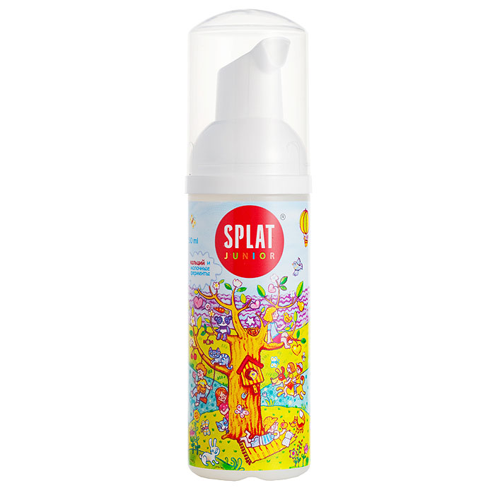 Пенка для полости рта Splat Junior, кальций и молочные ферменты, 50 млПК-205 Пенка для полости рта Splat Junior, кальций и молочные ферменты, 50 млПК-205Пенка для полости рта Splat Junior с воздушными пузырьками. Воздушные пузырьки пенки лопаются и очищают поверхность эмали, укрепляют ее, защищают от кариеса и развития бактерий. Органический кальций в сочетании с экстрактом лакричника помогает в формировании прочной эмали и защищает зубы от образования кариеса. Молочные ферменты участвуют в формировании местного иммунитета и обеспечивают защиту от бактерий подобно материнскому молоку. Дикалий глицирризинат и креатин - натуральные противовоспалительные компоненты - помогают безболезненной смене зубов.