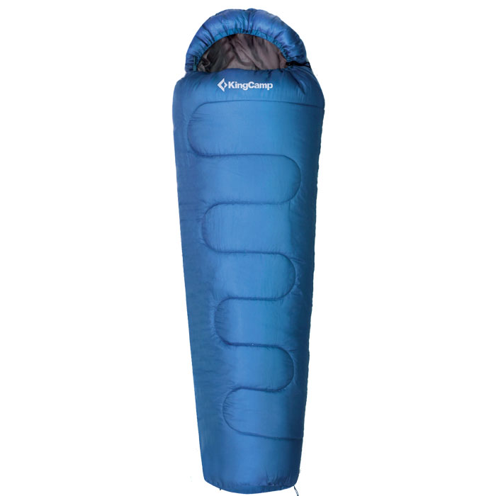 Спальный мешок KingCamp Treck 200 KS3191, левосторонняя молния, цвет: синийУТ-000050702 Спальный мешок KingCamp Treck 200 KS3191, левосторонняя молния, цвет: синийУТ-000050702Трехсезонный спальник-кокон KingCamp Treck 200 с подголовником - незаменимая вещь для любителей уюта и комфорта во время активного отдыха. Спальный мешок закрывается на двустороннюю застежку-молнию. Этот теплый спальный мешок спасет вас от холода во время туристического похода, поездки на рыбалку даже в межсезонье. Спальный мешок упакован в компрессионный нейлоновый чехол. Наполнитель: WarmLoft (Hollowfibre), 200 г/м2. Материал внешнего кокона: 190Т полиэстер с водоотталкивающим покрытием. Материал внутреннего кокона: 65% полиэстер, 35% хлопок.