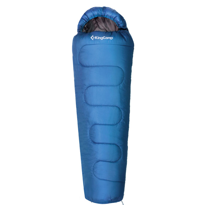 Спальный мешок KingCamp Treck 250 KS3192, левосторонняя молния, цвет: синийУТ-000050713 Спальный мешок KingCamp Treck 250 KS3192, левосторонняя молния, цвет: синийУТ-000050713Трехсезонный спальник-кокон KingCamp Treck 250 с подголовником и двухсторонней застежкой-молнией - незаменимая вещь для любителей уюта и комфорта во время активного отдыха. Он спасет вас от холода во время туристического похода, поездки на рыбалку даже в межсезонье и зимой. Спальный мешок упакован в удобный нейлоновый чехол для переноски и хранения. Наполнитель: WarmLoft (Hollowfibre), 250 г/м2. Внешний материал: 190Т полиэстер с водоотталкивающим покрытием. Внутренний материал: 50% полиэстер, 50% хлопок.