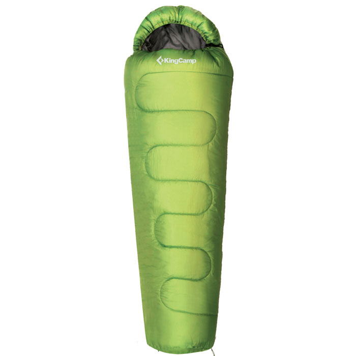 Спальный мешок KingCamp Treck 450L KS3193, левосторонняя молния, цвет: зеленыйУТ-000050721 Спальный мешок KingCamp Treck 450L KS3193, левосторонняя молния, цвет: зеленыйУТ-000050721Четырехсезонный спальник-кокон KingCamp Treck 450L с подголовником - незаменимая вещь для любителей уюта и комфорта во время активного отдыха. Спальный мешок закрывается на двустороннюю застежку-молнию. Этот теплый спальный мешок спасет вас от холода во время туристического похода, поездки на рыбалку даже в межсезонье и зимой. Спальный мешок упакован в удобный нейлоновый чехол для переноски. Наполнитель: WarmLoft (Hollowfibre), 2 слоя 250 г/м2. Материал внешнего кокона: 190Т полиэстер с водоотталкивающим покрытием. Материал внутреннего кокона: 65% полиэстер, 35% хлопок.