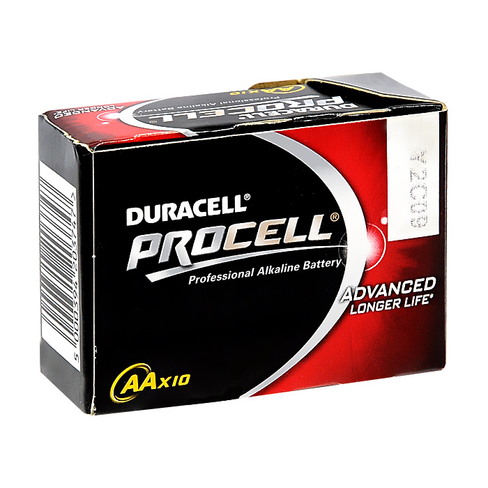 Набор алкалиновых батареек Duracell Procell, тип AA, 10 штPRC-75072991 Набор алкалиновых батареек Duracell Procell, тип AA, 10 штPRC-75072991Набор алкалиновых батареек Duracell Procell предназначен для использования в различных электронных устройствах небольшого размера, например в пультах дистанционного управления, портативных MP3-плеерах, фотоаппаратах, различных беспроводных устройствах. Характеристики: Тип элемента питания: AA (LR6). Тип электролита: щелочной. Выходное напряжение: 1,5 В. Комплектация: 10 шт. Размер упаковки: 7 см х 3 см х 5 см. Изготовитель: Бельгия.