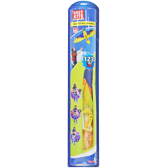 Simba Воздушный змей Easy Kite: Попугай, 123 см х 82 см7248392_попугай Simba Воздушный змей Easy Kite: Попугай, 123 см х 82 см7248392_попугайВоздушный 3D-змей Easy Kite: Попугай идеально подойдет для веселого времяпрепровождения на свежем воздухе. Воздушный змей - это привязной летательный аппарат тяжелее воздуха. Поддерживается в воздухе давлением ветра на поверхность, поставленную под некоторым углом к направлению движения ветра и удерживаемую леером с земли. В последнее десятилетие наблюдается всплеск интереса к игровым воздушным змеям, который доходит, наконец, и до России. Но воздушные змеи - это не только развлечение, хобби, активный отдых, это еще и замечательная развивающая игра. Воздушные змеи летают благодаря встречному потоку воздуха, или, проще говоря, ветру. Именно ветер создает подъемную силу у змея. Без ветра не взлетит ни один змей! Чем сильнее ветер, тем проще поднять воздушного змея. Для новичков советуем выбирать ветра посильнее. Для запуска змеев надо выбирать большие открытые площадки. Змея можно запускать в одиночку или вдвоем. Чтобы запустить змея в одиночку, встаньте...