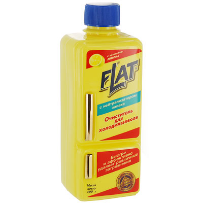 Очиститель для холодильников Flat, с ароматом лимона, 400 г4600296002113 Очиститель для холодильников Flat, с ароматом лимона, 400 г4600296002113Очиститель для холодильников Flat с нейтрализатором запахов подходит для мытья внутренней и внешней поверхности холодильника. Устраняет неприятные запахи и придает очищенным поверхностям блеск и свежесть. Сорбирующая добавка в составе средства не просто маскирует запахи, а уничтожают их. Средство создает защитную пленку, облегчающую дельнейший уход за поверхностями. Оригинальная упаковка в виде холодильника. Характеристики: Вес: 400 г. Производитель: Россия.