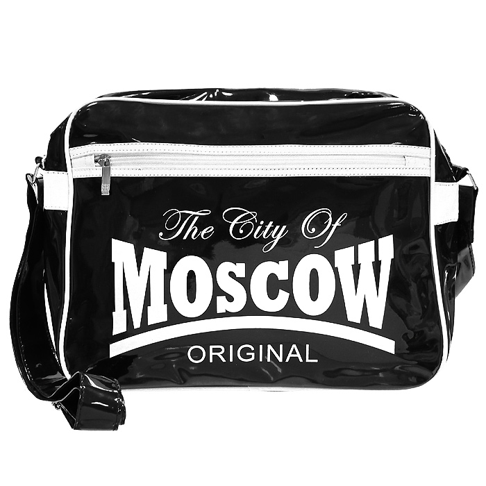 Молодежная сумка Robin Ruth Moscow, цвет: черныйBR044-D Молодежная сумка Robin Ruth Moscow, цвет: черныйBR044-DМолодежная сумка Robin Ruth Moscow выполнена из плотного лакового материала черного цвета с белыми вставками и оформлена яркой надписью Moscow. Сумка состоит из одного основного отделения, закрывающегося на застежку-молнию, внутри которого расположен вместительный карман на застежке-молнии и два накладных кармана для мобильного телефона и различных мелочей. На внешней стороне находится вместительный карман на застежке-молнии. Сумка снабжена удобным плечевым ремнем, регулирующимся по длине и четырьмя металлическими ножками на основании, для защиты сумки от загрязнения. Такая сумка идеально дополнит ваш образ. Характеристики: Материал: полиэстер, текстиль, пластик, металл. Размер сумки: 36 см х 11 см х 28 см. Цвет: черный. Производитель: Россия. Артикул: BR044-D.