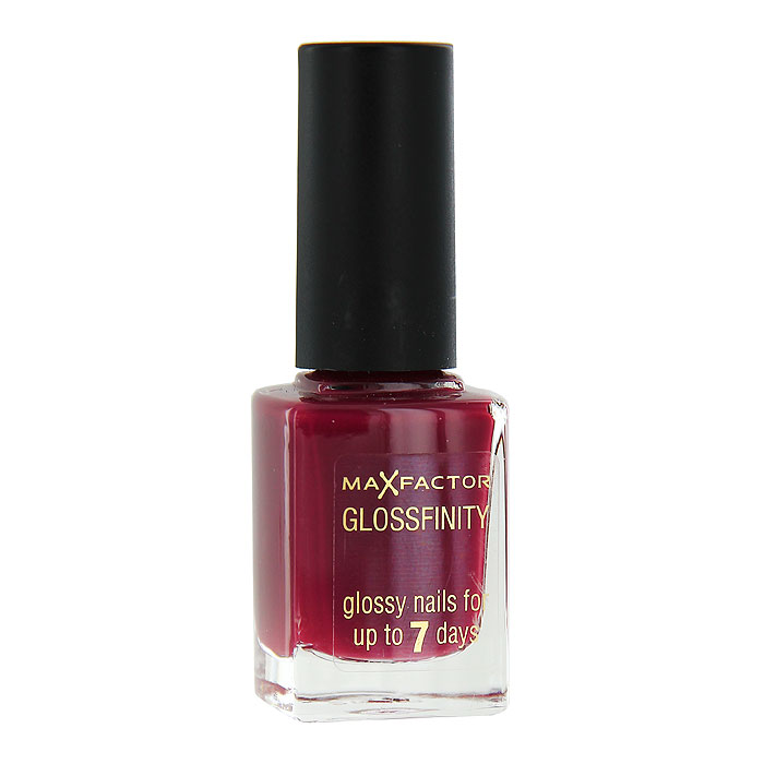 Лак для ногтей Max Factor Glossfinity, тон №155, 11 мл81344576 Лак для ногтей Max Factor Glossfinity, тон №155, 11 мл81344576Лак для ногтей Max Factor Glossfinity - неотъемлемый элемент безупречного внешнего вида и прекрасный завершающий штрих вашего роскошного образа. Этот лак создает на ногтях суперглянцевое покрытие, долго сохраняющее отличный вид, словно лак был нанесен только что. Текстура лака Glossfinity имеет оптимальную плотность для удобного и равномерного нанесения. Безупречно держится до семи дней. Лаки для ногтей от Max Factor не содержат компонентов, нарушающих целостность ногтевой пластины, не вызывают нежелательной пигментации и сухости ногтей. Характеристики: Тон: №155 (burgundy crush). Объем: 11 мл. Производитель: Франция. Артикул: 81344576. Товар сертифицирован.
