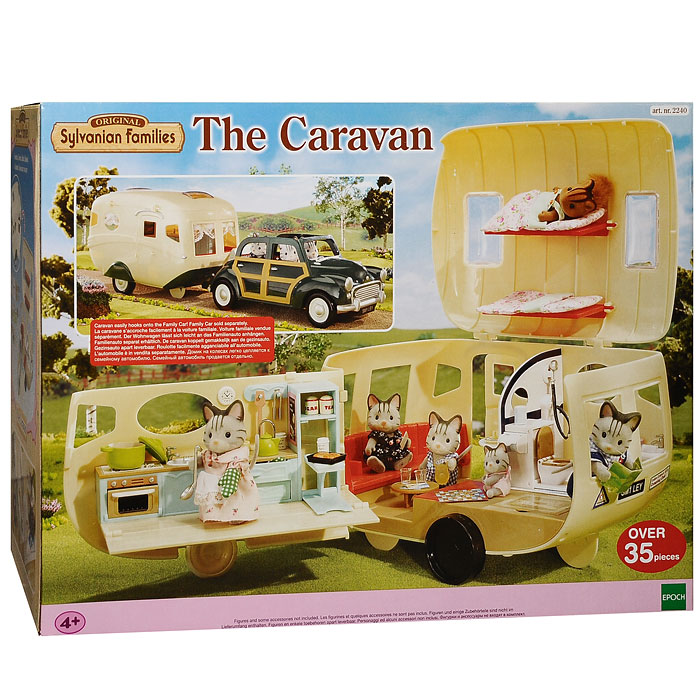 Sylvanian Families Игровой набор Автокемпер2240 Sylvanian Families Игровой набор Автокемпер2240Игровой набор Автокемпер привлечет внимание вашего ребенка и станет отличным подарком для поклонников жителей чудесной страны Sylvanian Families. С помощью элементов набора ваш ребенок сможет собрать для своих любимых героев Sylvanian Families передвижной дом на колесах, который станет отличным транспортным средством для путешествия всей семьей. Набор включает обустроенный автокемпер с кухонным гарнитуром, туалетной комнатой, комнатой для отдыха, оборудованной большим диваном, двумя спальными местами на крыше транспорта и другие дополнительные элементы. Совмещается с набором Автомобиль. Sylvanian Families - это целый мир маленьких жителей, объединенных общей легендой. Жители страны Sylvanian Families - это кролики, белки, медведи, лисы и многие другие. У каждого из них есть дом, в котором есть все необходимое для счастливой жизни. В городе, где живут герои, есть школа, больница, рынок, пекарня, детский сад и множество других полезных объектов. Жители...