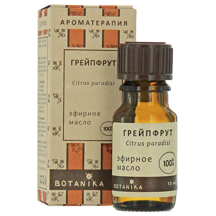 Эфирное масло Botanika Грейпфрут, 10 мл00007556 Эфирное масло Botanika Грейпфрут, 10 мл00007556Эфирное масло Botanika Грейпфрут придает бодрость, поднимает настроение, помогает преодолеть стресс. Имеет репутацию средства, облегчающего маниакально-депрессинные состояния, таким образом, может оказывать успокаивающее действие на центральную нервную систему. Считается, что облетает возбуждающим и одновременно легким снотворным действием. Улучшает состояние жирной и отечной кожи. Помогает против прыщей.