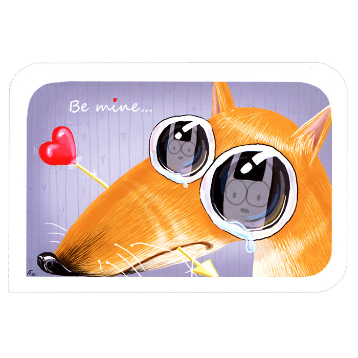 Открытка Be mine.... Ручная авторская работа. PF001pf-1 Открытка Be mine.... Ручная авторская работа. PF001pf-1Авторская открытка станет необычным и ярким дополнением к подарку дорогому и близкому вам человеку или просто добавит красок в серые будни. Открытка оформлена изображением забавной лисички и надписью Be mine.... Обратная сторона открытки не содержит текста, что позволит вам самостоятельно написать самые теплые и искренние пожелания. К открытке прилагается бумажный конверт.