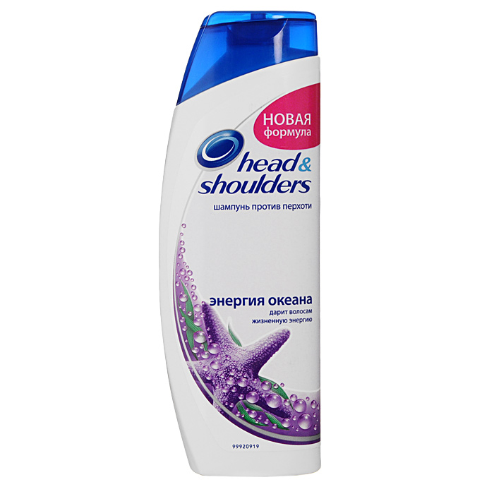Шампунь против перхоти Head & Shoulders Энергия океана, 400 млHS-81207735 Шампунь против перхоти Head & Shoulders Энергия океана, 400 млHS-81207735До 100% свободы от перхоти!* С натуральными морскими минералами. Наша проверенная Actizinc формула не только эффективно борется с причинами возникновения перхоти*, но и сохраняет баланс кожи головы и красивые волосы**. Мягкая, рН-сбалансированная формула подходит для ежедневного использования. *видимой перхоти при регулярном применении **при регулярном применении Товар сертифицирован.