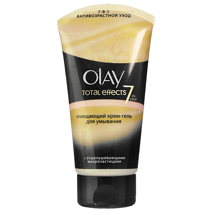 OLAY Очищающий крем-гель для умывания Total Effects 7x, 150 млOL-81077674 OLAY Очищающий крем-гель для умывания Total Effects 7x, 150 млOL-81077674Очищающий крем-гель для умывания OLAY Total Effects 7x глубоко и бережно очищает Вашу кожу, а также помогает бороться со всеми 7 признаками ее возрастных изменений: Способствует видимому уменьшению морщин и морщинок. Поддерживает оптимальный уровень увлажненности кожи, делает ее более мягкой. Улучшает цвет лица. Способствует заметному разглаживанию поверхности кожи. Помогает сохранить эластичность и упругость кожи. Стимулирует процесс естественного обновления кожи. Прекрасно снимает макияж и мягко удаляет загрязнения с кожи. С каждым днем Ваша кожа преображается: выглядит моложе и приобретает ощущение свежести.
