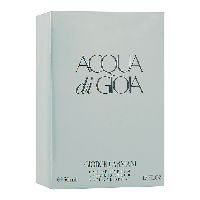 Giorgio Armani Acqua Di Gioia. Туалетная вода, женская, 50 млL5121100 Giorgio Armani Acqua Di Gioia. Туалетная вода, женская, 50 млL5121100Giorgio Armani Acqua Di Gioia вдохновленный летними каникулами, проведенными на островах Антигуа и Пантеллерия, Армани создает Acqua Di Gioia - соблазнительный морской аромат. Парфюмерная композиция вобрала в себя свежесть морского бриза, теплоту солнца, благородство ценных пород дерева и нежность цветочных лепестков, призвана стать неиссякаемым источником беззаботной радости и блаженства. Прозрачный, воздушный флакон, напоминающий застывшую каплю, словно поет оду воде - главному источнику радости и удовольствия. Композицию Acqua Di Gioia можно сравнить с характером сильной и свободной женщины, которая находится в гармонии с собой и окружающим миром. У нее есть свой райский уголок, в котором она любит проводить время, чтобы расслабиться, отдохнуть и набраться сил для новых свершений и побед! Классификация аромата : водный, ароматический. Верхние ноты: измельченные листья мяты, цветы лимона, водные оттенки зелени. ...