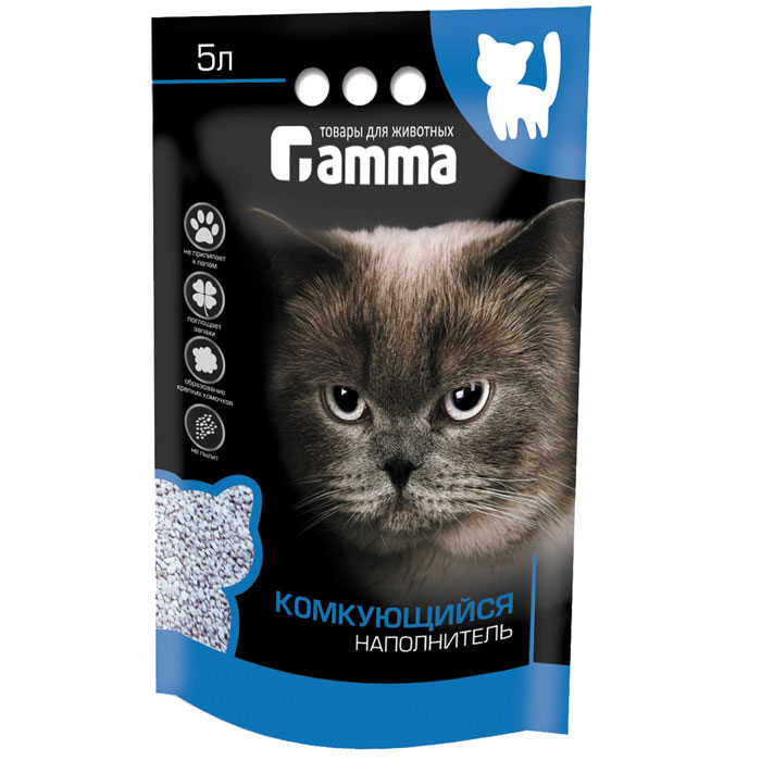 Наполнитель для кошачьего туалета Гамма, комкующийся, 5 лНг-20640 Наполнитель для кошачьего туалета Гамма, комкующийся, 5 лНг-20640Наполнитель для кошачьего туалета Гамма изготовлен по специальной технологии из натурального сырья. Мелкие гранулы активно поглощают влагу и запах, формируя крепкий комочек. Наполнитель обладает отличными антибактериальными свойствами, не вызывает аллергии, не пылит, не прилипает к лапам. Безопасен для здоровья животных и детей. Материал: бентонитовая глина. Размер гранул: 2-3 мм. Товар сертифицирован.