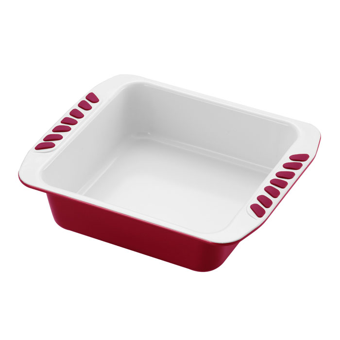 Форма для выпечки Supra, 23 х 23 смSCS-P2323 Форма для выпечки Supra, 23 х 23 смSCS-P2323Квадратная форма для выпечки Supra изготовлена из высококачественной углеродистой стали. Трехслойное, износостойкое керамическое покрытие Exdura Green 2 не оставляет послевкусия, делает возможным приготовление блюд без масла, сохраняет витамины и питательные вещества. Высокотехнологичное внешнее антипригарное покрытие устойчиво к механическим повреждениям. Удобные ручки оснащены силиконовыми вставками. Форма пригодна для мытья в посудомоечной машине при низкой температуре воды. Простая в уходе и долговечная в использовании форма для выпечки Supra будет верной помощницей в создании ваших кулинарных шедевров.