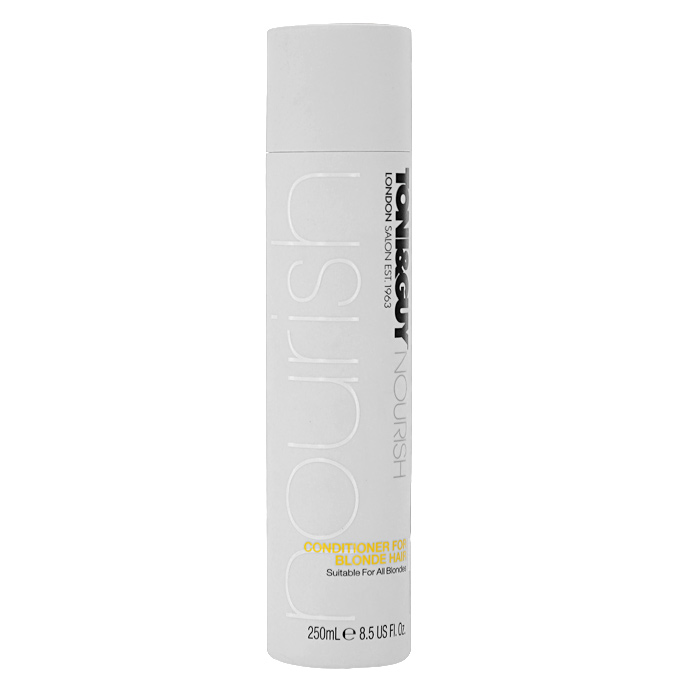 TONI&GUY Кондиционер Nourish. Сияние светлых волос, 250 мл50100045 TONI&GUY Кондиционер Nourish. Сияние светлых волос, 250 мл50100045Кондиционер для волос TONI&GUY Nourish. Сияние светлых волос обеспечивает особый уход как окрашенным, так и натуральным светлым волосам, мягко питая и увлажняя их, помогая предотвратить вымывание цвета, сохранить его яркость, насыщенность и придать волосам дополнительный блеск. Благодаря мягкой формуле кондиционер подходит для ежедневного использования. Используйте в сочетании с шампунем TONI&GUY Cleanse. Сияние светлых волос . Чтобы сохранить желаемый тон и блеск, также используйте маску TONI&GUY Nourish. Интенсивный уход для светлых волос . Сделайте свой стиль ярче и придайте завершенность своему образу, воспользовавшись одной из четырех стайлинговых коллекций: Casual, Classic, Glamour и Creative. Товар сертифицирован.