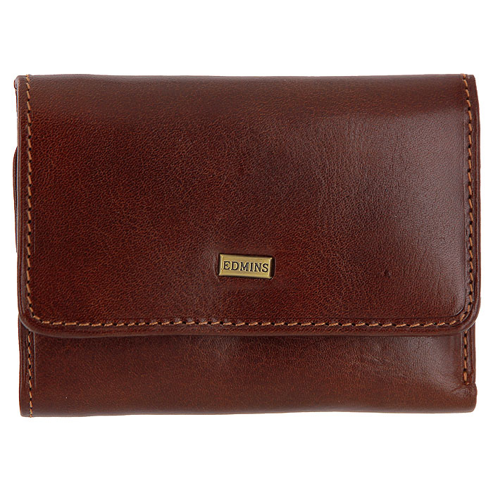 Портмоне Edmins, цвет: коричневый. 1505 ML1505 ML ED brown Портмоне Edmins, цвет: коричневый. 1505 ML1505 ML ED brownПортмоне Edmins выполнено из натуральной кожи коричневого цвета с глянцевой поверхностью. Внутри состоит из двух отделений для купюр, девяти отделений для кредитных карт или визиток, одного вертикального кармана для бумаг. На внешней стороне расположен карман на кнопке. Внутри карман разделен на два отсека, один из которых предназначен для мелочи, второй - оснащен металлической цепочкой с кольцом для крепления ключей. Портмоне закрывается широким клапаном на кнопку. Портмоне упаковано в фирменную коробку с логотипом фирмы. Характеристики: Материал: натуральная кожа, металл, текстиль. Размер портмоне: 11,5 см x 8 см х 2 см. Цвет: коричневый. Размер упаковки: 14 см x 10 см x 3,5 см. Артикул: 1505 ML.