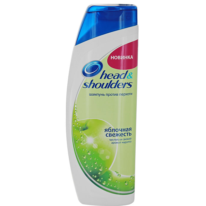 Шампунь против перхоти Head & Shoulders Яблочная свежесть, 400 млHS-81335903 Шампунь против перхоти Head & Shoulders Яблочная свежесть, 400 млHS-81335903До 100% свободы от перхоти!* Этот шампунь помогает избавиться от перхоти до 100%*, а аромат яблок надолго дарит ощущение свежести. Для наилучшего результата используйте в сочетании с бальзамом-ополаскивателем Яблочная свежесть. Деликатная формула подходит для ежедневного использования. *видимой перхоти при регулярном применении Товар сертифицирован.