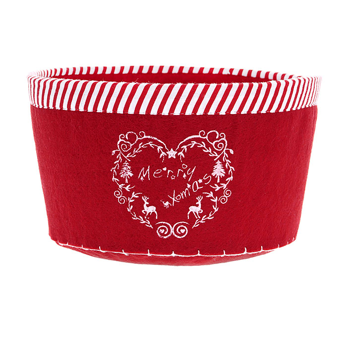 Сухарница House & Holder Merry Christmas, цвет: красный. 117002117002 Сухарница House & Holder Merry Christmas, цвет: красный. 117002117002Оригинальная сухарница House & Holder Merry Christmas, выполненная из фетра, декорирована отстрочкой и текстильной окантовкой по краю, а также нарисованным рисунком с надписью: Merry Xmas (Merry Christmas). Сухарница послужит приятным и полезным сувениром для близких и знакомых и, несомненно, доставит массу положительных эмоций своему обладателю.