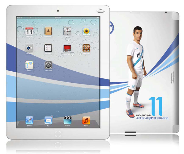 Виниловая наклейка на iPad, iPad 2 Зенит. VZ-IPA0004VZ-IPA0004 Виниловая наклейка на iPad, iPad 2 Зенит. VZ-IPA0004VZ-IPA0004Если вы счастливый обладатель iPad и не представляете свою жизнь без Зенита или же вы друг, коллега, родственник счастливого обладателя iPad и болельщика Зенита и желаете сделать ему незабываемый подарок, то наше предложение для вас. Наклейка для на iPad, iPad 2 коллекции Зенит Wave придаст устройству уникальный внешний вид. Она защитит переднюю и заднюю панели устройства от царапин, пыли. Легко наносится и удаляется, не оставляя следов на устройстве. А также вы всегда можете придать законченный вид вашему устройству, скачав с сайта www.viva-case.com обои в стиль наклейки. Все наклейки Vivacase серии Зенит печатаются на качественной виниловой пленке экологически чистыми красками. Они не выделяют вредных испарений и полностью безопасны для человека. Вся продукция лицензирована футбольным клубом Зенит! Характеристики: Материал: винил. Размер упаковки: 21 см х 28 см. Производитель: Китай. Артикул: VZ-IPA0004.