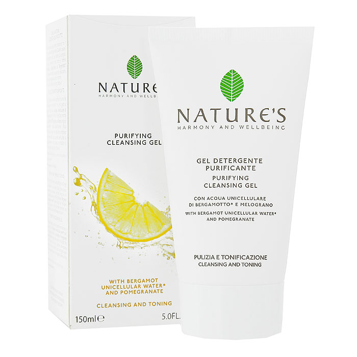 Natures Очищающий гель для лица, 150 мл60200104 Natures Очищающий гель для лица, 150 мл60200104Рекомендуется для очищения кожи и снятия макияжа с лица, шеи и глаз, особенно для комбинированной и жирной кожи. Гель содержит специальный комплекс компонентов для устранения омертвелых клеток кожи, сужения пор, восстановления естественного баланса кожи, удаления излишков кожного сала. Легкая текстура в сочетании с водой создает мягкую пену с нежным ароматом. Основной активный ингредиент: Однокомпонентная органическая вода из Бергамота - очищает, освежает, улучшает тонус, содержит АНА (альфа гидроксильные кислоты), улучшающие клеточный обмен. Разновидностей этого растения существует немало, но наиболее ценные сорта выращивают в заповедных природоохранных рощах, расположенных между побережьем и горами Калабрии. Бергамотовую Воду получают путем холодного отжима свежих плодов, сохраняя жизненно важные клетки растения, микроэлементы, витамины и эфирные масла. Специальные активные ингредиенты в продукте: Экстракт Граната богат дубильными веществами - вяжущее и...