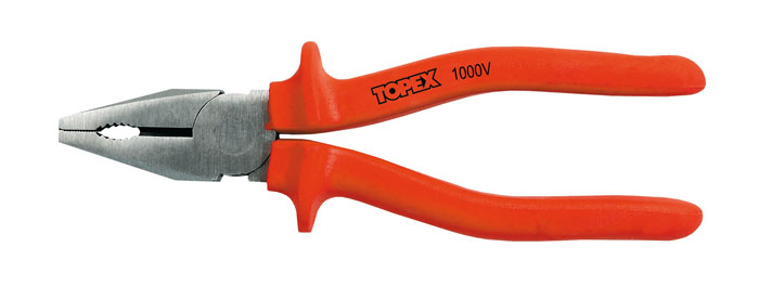 Плоскогубцы Topex 180 мм, до 1000 В32D511 Плоскогубцы Topex 180 мм, до 1000 В32D511Плоскогубцы Торех изготовлены из инструментальной стали. Они предназначены для захвата, зажима и удержания мелких деталей. Имеют эргономичные ручки. Выдерживают напряжение до 1000 вольт.
