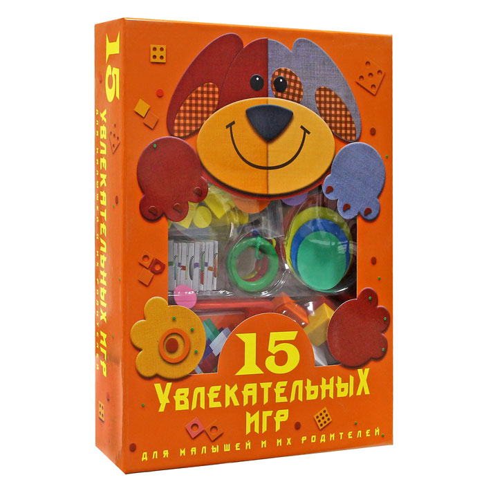 Игровой набор 15 увлекательных игр4620757020487 Игровой набор 15 увлекательных игр4620757020487Игровой набор 15 увлекательных игр позволит вашему ребенку весело провести время в кругу семьи и друзей! Набор включает в себя все необходимые элементы для пятнадцати различных игр, таких как Косточки, Кубики, Пожарные, Уголки, Пирамида, Попрыгунчик и другие. В комплект входят: двустороннее игровое поле, 48 фишек-шашек, 16 карточек, два картонных кубика, восемь деревянных фигурок, игровое поле, разноцветные резиновые кружочки, головоломка Крест, головоломка Кольца и подробная инструкция с объяснениями правил игры на русском языке. Порадуйте своего ребенка таким замечательным набором! Характеристики: Материал: пластик, дерево, резина, картон, текстиль. Средняя высота фигурки: 3,5 см. Размер игрового поля: 20 см х 20 см. Размер упаковки: 26 см х 35 см х 7 см.