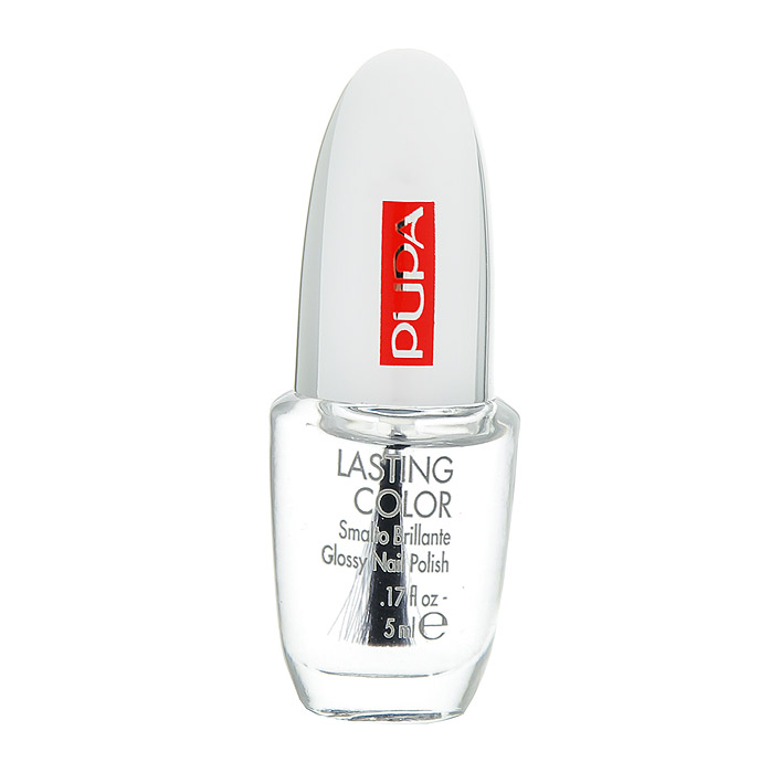 PUPA Лак для ногтей LASTING COLOR BASE, тон 100 прозрачный , 5 мл2383100 PUPA Лак для ногтей LASTING COLOR BASE, тон 100 прозрачный , 5 мл2383100Лак для ногтей Pupa Lasting Color, насыщенный и необыкновенно блестящий для безукоризненных ногтей, легко наносится. Достаточно одного слоя, чтобы получить ультраглянцевый и яркий маникюр. Быстрое высыхание и стойкость. Кисточка с закругленной на кончиках щетиной помогает избежать излишков лака при нанесении и гарантирует ровное покрытие. Лак для ногтей Pupa Lasting Color может использоваться в качестве основного цвета или защитного слоя. Характеристики: Объем: 5 мл. Тон: №100 (прозрачный). Производитель: Италия. Артикул: 2383100. Товар сертифицирован.