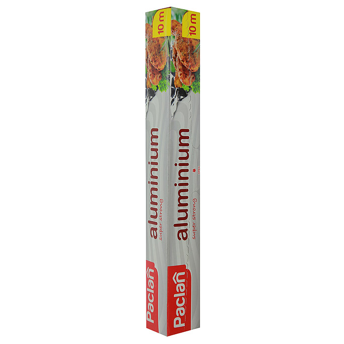 Фольга алюминиевая Paclan, 10 м13334 Фольга алюминиевая Paclan, 10 м13334Фольга Paclan, изготовленная из алюминия, предназначена для хранения и упаковки продуктов, а также приготовления блюд в духовке или на гриле. Она сохраняет витамины и микроэлементы, естественную свежесть, вкус и аромат пищевых продуктов. Не рекомендуется использовать для хранения влажных, кислых или соленых продуктов. Характеристики: Материал: алюминий. Размер: 10 м. Размер упаковки: 31 см х 4 см х 4 см. Производитель: Польша. Артикул: 13334.
