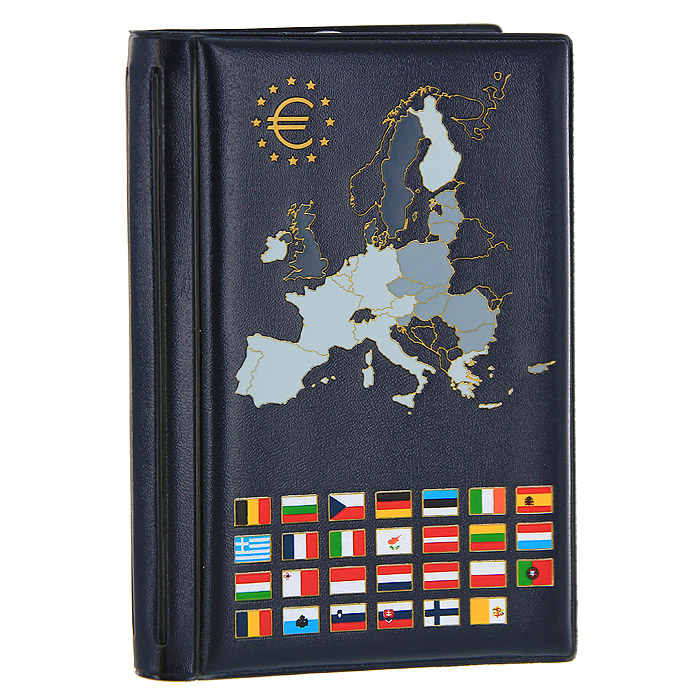 Альбом для монет Numis Pocket Euro, 12 листов. Leuchtturm. Германия3221 (334928) Альбом для монет Numis Pocket Euro, 12 листов. Leuchtturm. Германия3221 (334928)Карманный альбом Leuchtturm для наборов курсовых монет евро оптимален для использования в дороге и в дни обмена. Содержит 12 листов, каждый из которых для одного набора курсовых монет евро из 8 монет. Альбом выполнен в твердой обложке с эффектом мягкости, на лицевой стороне которой выполнено высококачественное цветное тиснение.