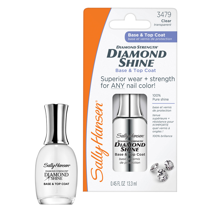 Sally Hansen Средство Diamond Shine 2 в 1, база и верхнее покрытие, 13,3 мл30072526000 Sally Hansen Средство Diamond Shine 2 в 1, база и верхнее покрытие, 13,3 мл30072526000Sally Hansen Diamond Shine - средство 2 в 1 - база и верхнее покрытие. Уникальное средство с микровключениями алмазов эффективно укрепляет и защищает ваши ногти, придает им красивый, ухоженный вид и элегантный бриллиантовый блеск. 100% сияние и стойкость лака до 10 дней. Предназначен для слоящихся, ломких и потрескавшихся ногтей. Формула «жидких алмазов» является быстросохнущим средством для предотвращения отслаивания лака и продления его стойкости до 10 дней. Ногти становятся гладкими и ровными. Можно использовать как основу, верхнее покрытие или самостоятельно.