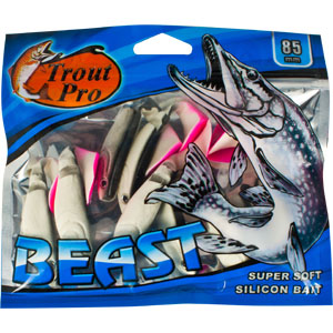 Риппер Trout Pro Beast, длина 8,5 см, 10 шт. 3520735207 Риппер Trout Pro Beast, длина 8,5 см, 10 шт. 3520735207Риппер предназначен для джиговой ловли хищной рыбы: окуня, судака, щуки. Специальная пластина на тонком основании делает приманку более гибкой и подвижной, что придает ей усиленные колебательные движения.