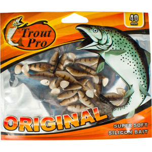 Риппер Trout Pro Original, длина 4 см, 20 шт. 3521935219 Риппер Trout Pro Original, длина 4 см, 20 шт. 3521935219Приманка предназначена для джиговой ловли хищной рыбы: окуня, судака, щуки. Специальная пластина придает приманке колебательные движения, усиливая ее сходство с живой рыбкой.