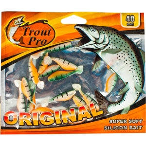 Риппер Trout Pro Original, длина 4 см, 20 шт. 3522635226 Риппер Trout Pro Original, длина 4 см, 20 шт. 3522635226Приманка предназначена для джиговой ловли хищной рыбы: окуня, судака, щуки. Специальная пластина придает приманке колебательные движения, усиливая ее сходство с живой рыбкой. Характеристики: Длина: 4 см. Цвет тела: 142 (огненный окунь). Материал: эластичный полимер. Размер упаковки: 16,8 см х 14 см х 0,4 см. Производитель: Китай. Артикул: 35226.