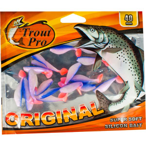 Риппер Trout Pro Original, длина 4 см, 20 шт. 3523035230 Риппер Trout Pro Original, длина 4 см, 20 шт. 3523035230Приманка предназначена для джиговой ловли хищной рыбы: окуня, судака, щуки. Специальная пластина придает приманке колебательные движения, усиливая ее сходство с живой рыбкой. Характеристики: Длина: 4 см. Цвет тела: 166 (перламутровый с синей спиной и красным хвостиком). Материал: эластичный полимер. Размер упаковки: 16,8 см х 14 см х 0,4 см. Производитель: Китай. Артикул: 35230.