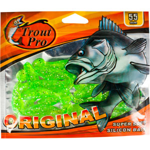 Риппер Trout Pro Original, длина 7,5 см, 10 шт. 3528235282 Риппер Trout Pro Original, длина 7,5 см, 10 шт. 3528235282Приманка предназначена для джиговой ловли хищной рыбы: окуня, судака, щуки. Специальная пластина придает приманке колебательные движения, усиливая ее сходство с живой рыбкой. Характеристики: Длина: 7,5 см. Цвет тела: 51 (зеленый с блестками). Материал: эластичный полимер. Размер упаковки: 16,8 см х 14 см х 0,7 см. Производитель: Китай. Артикул: 35282.