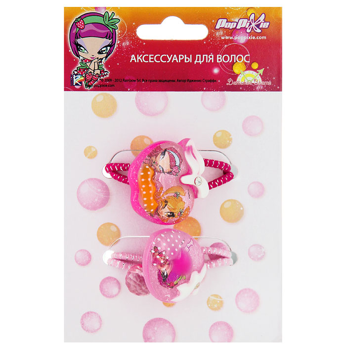 Резинка для волос PopPixie, 2 шт. 4131841318 Резинка для волос PopPixie, 2 шт. 4131841318Резинка для волос PopPixie станет замечательным подарком вашей малышке и украсит ее прическу. Резинка декорирована пластиковым элементом, оформленным изображением феечки и украшенным блестками и стразой. Комплект содержит две резиночки ярко-розового и светло-розового цветов. Pixie - феечки-малышки, являющиеся маленькими подружками Винкс и связанные с ними волшебными узами. События жизни малышек Пикси разворачиваются в городе Пиксивилль, где и живут феечки вместе с гномами, зверюшками и эльфами. Но эльфы не могут жить спокойно вместе с Пикси, считая, что они хотят быть лучше их. Группа озлобленных эльфов всячески пытается испортить спокойную и сладкую жизнь феечек. Но феи с помощью дара Попмаджик отважно сражаются с эльфами и защищают свой городок.