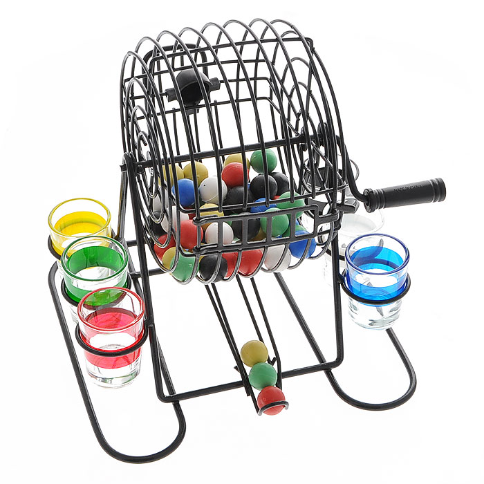 Игровой набор Русские Подарки Drinking Bingo со стопками, размер: 25*20*20 см. 4241024928 Игровой набор Русские Подарки Drinking Bingo со стопками, размер: 25*20*20 см. 4241024928Игровой набор Drinking Bingo - увлекательный досуг для веселой компании! В набор входит 6 разноцветных стопок, барабан и комплект разноцветных шариков. Стопки наполняются различными напитками. Смысл игры заключается в следующем: игрок крутит барабан, и в зависимости от того, какого цвета шарик у него выпадает, из того стакана он и пьет. Вариантов игры множество, также вы можете придумать свои правила. Устройте веселую вечеринку у себя дома, пригласите друзей сыграть в Drinking Bingoи вы отлично проведете время!