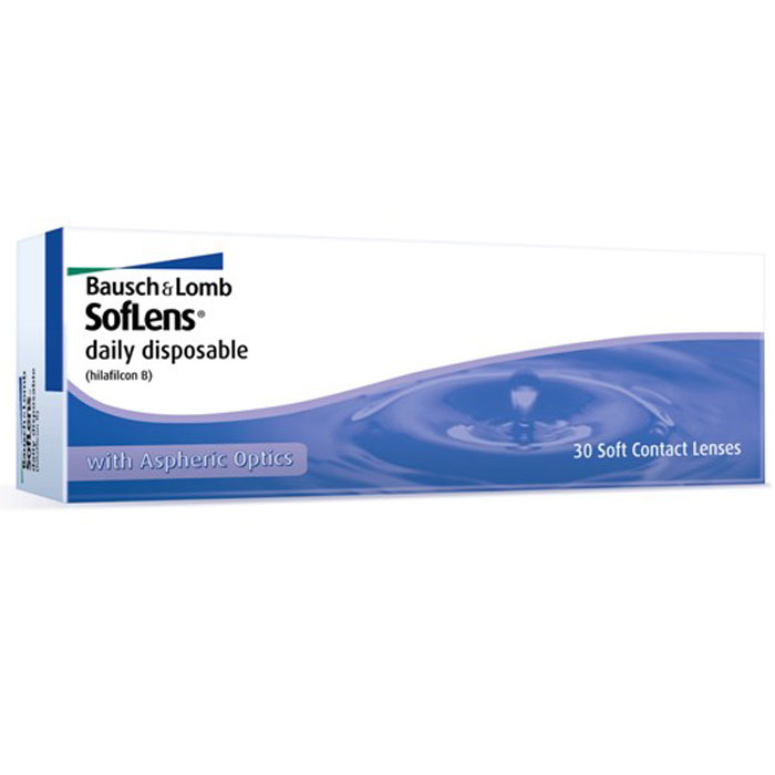 Bausch + Lomb контактные линзы Soflens Daily Disposable (30шт / +4.50)37645 Bausch + Lomb контактные линзы Soflens Daily Disposable (30шт / +4.50)37645SofLens daily disposable (30 блистеров) — это однодневные гидрогелевые линзы с асферическим дизайном и увлажняющим компонентом, который содержится в растворе блистера. Преимущество однодневных линз заключается в том, что проблема ухода за линзами и потеря качества снимаются автоматически. Тончайший дизайн и превосходные свойства материала хилафилкон Б высокого влагосодержания гарантируют постоянное увлажнение поверхности линзы и комфорт на целый день. Улучшенный дизайн исключает сферические аберрации, обеспечивая четкость зрения. Линзы подходят для эксплуатации в условиях недостаточной освещенности. Эластичный и мягкий полимер хилафилкон Б защищает от слезотечения даже тех, кто впервые пользуется линзами. Для облегчения манипуляций с линзами разработана специальная эргономичная упаковка. Новые однодневные контактные линзы SofLens daily Disposable идеально подойдут людям, пользующимся контактными линзами от случая к случаю (1-2 раз в неделю), которые ведут активный образ...