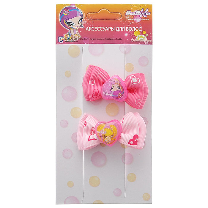 Заколка для волос PopPixie, 2 шт. 4132341323 Заколка для волос PopPixie, 2 шт. 4132341323Заколка для волос PopPixie подчеркнет красоту прически вашей маленькой принцессы. Заколочка оформлена декоративными элементами в виде двойного розового бантика и сердечка с изображением феечки Пикси и украшенного блестками и надписью PopPixie. Комплект содержит две заколочки розового и светло-розового цветов. Pixie - феечки-малышки, являющиеся маленькими подружками Винкс и связанные с ними волшебными узами. События жизни малышек Пикси разворачиваются в городе Пиксивилль, где и живут феечки вместе с гномами, зверюшками и эльфами. Но эльфы не могут жить спокойно вместе с Пикси, считая, что они хотят быть лучше их. Группа озлобленных эльфов всячески пытается испортить спокойную и сладкую жизнь феечек. Но феи с помощью дара Попмаджик отважно сражаются с эльфами и защищают свой городок.