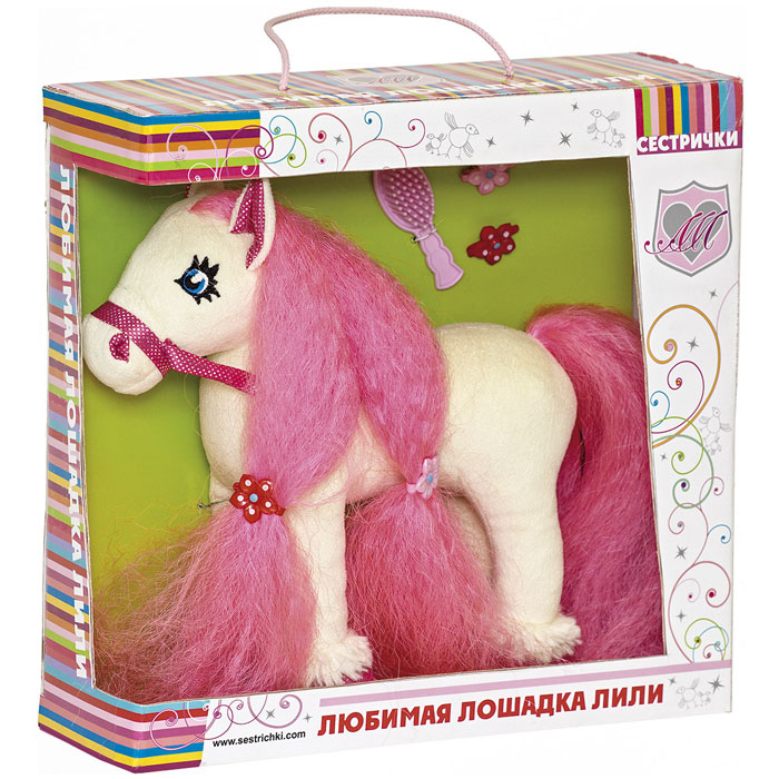 Мягкая игрушка Fancy Лошадка Лили, с аксессуарами, 22 смЛСВ01 Мягкая игрушка Fancy Лошадка Лили, с аксессуарами, 22 смЛСВ01Очаровательная мягкая игрушка Fancy Лошадка Лили выполнена в виде трогательной лошадки с роскошной длинной гривой и хвостиком. Игрушка изготовлена из высококачественного текстильного материала с набивкой из полиэфирного волокна, глзаки вышиты нитками. Мягкая сказочная лошадка по имени Лили станет любимицей вашей маленькой принцессы. Ее шелковистая розовая грива и хвостик, которую можно расчесывать и украшать великолепными заколочками, непременно приведет в восторг маленьких модниц. В комплект входят расческа и 4 заколочки. Эта милая игрушка подарит вашей малышке радость и веселье. К тому же, лошадка Лили будет способствовать активному развитию словарного запаса вашей крохи. Играя с ней в различные игры, ребенок будет самостоятельно озвучивать игрушку, вести с ней диалог и участвовать в беседах с другими персонажами. Таким образом, малыш будет строить новые словосочетания, а с помощью взрослых познавать новые словоформы и правильное их употребление. Удивительно мягкая...