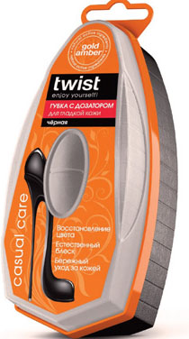 Губка для гладкой кожи с дозатором Twist Casual, цвет: чернаяTW03-C0020 Губка для гладкой кожи с дозатором Twist Casual, цвет: чернаяTW03-C0020Губка с дозатором Twist Casual предназначена для чистки и придания блеска обуви из гладкой кожи. Входящие в состав комплекса компоненты золотистого янтаря способствуют активной защите от внешних неблагоприятных факторов, а также восстановлению и смягчению кожи.