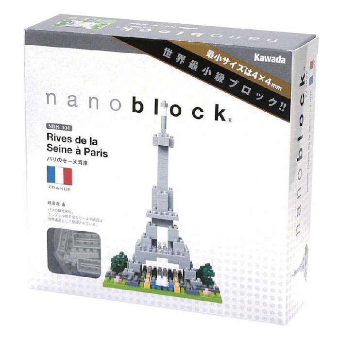 Мини-конструктор Nanoblock Эйфелева Башня, 200 элементовNBH_004 Мини-конструктор Nanoblock Эйфелева Башня, 200 элементовNBH_004Эйфелева Башня - визитная карточка Парижа, мечта любого путешественника! Это легкий в сборке объект - всего 1 уровень сложности. В комплекте 200+ деталей, цветная схема сборки, подставка-стенд. Этот объект из коллекции Достопримечательности - один из любимых фанатами наноблока, которые отмечают, что в составе набора не очень много мелких деталей, а цвета кирпичиков преимущественно яркие. Конструктор Nanoblock - самый маленький в мире конструктор, крайне необычный, как все японское. Высокоточные трехмерные модели из деталей подобных Лего, но предельно уменьшенных в размерах, стали хитом в Японии и буквально произвели фурор в Америке, Европе, Азии и Австралии. Самая маленькая деталь конструктора - 4 мм х 4 мм, а классический прямоугольный элемент 2-на-4 точки имеет размер 8 мм х 16 мм и 5 мм высотой. Запатентованный дизайн деталей и высочайшее качество пластика обеспечивают надежное соединение даже при таких небольших размерах. Нано-размер деталей...