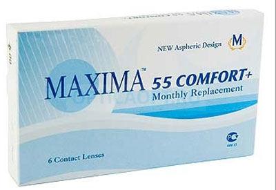 Maxima контактные линзы 55 Comfort Plus (6шт / 8.6 / -0.50)7674 Maxima контактные линзы 55 Comfort Plus (6шт / 8.6 / -0.50)7674MAXIMA 55 Comfort+ (6 блистеров) разработанные английской компанией Maxima Optics — это лизны ежемесяцной замены, имеющие асферический дизайн и изготовленные из биосовместимого материала. Эти контактные линзы разработанны специально для людей имеющих не большую степень астигматисма, а так же желающих ощущать чувство полного комфорта в течении целого дня. Асферическая поверхность контактной линзы помогает формировать более контрастное и четкое изображение. В Maxima 55 COMFORT+ все лучи, в том числе и проходящие через периферию, собираются вместе, тем самым минимизируя оптические искажения. Другим достоинством этих линз является материал из которого они изготовленны. Контактные линзы Maxima 55 COMFORT+ обладают низким уровнем образования отложений, превосходно удерживают воду и отлично пропускают кислород к роговице глаза. Все это стало возможно благодаря совершенно новому биосовместимому материалу, благодаря ему ношение контактных линз стало еще более удобным и комфортым. ...