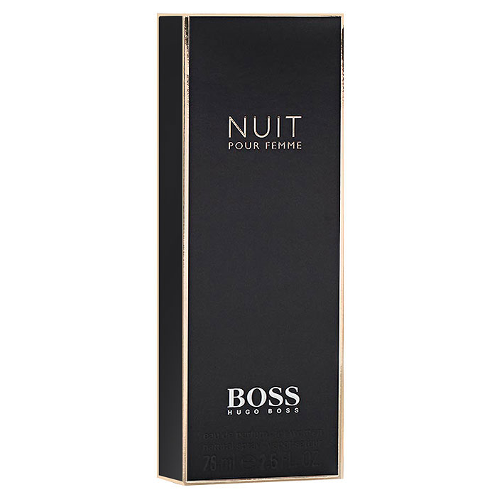 Hugo Boss Парфюмерная вода Boss Nuit Pour Femme, 75 мл0737052549972 Hugo Boss Парфюмерная вода Boss Nuit Pour Femme, 75 мл0737052549972Boss Nuit Pour Femme от Hugo Boss - аромат для женщин. Выпущен в продажу в 2012 году. Относится к числу цветочных ароматов. Предназначен для весны и осени, для вечернего времени суток. Теплый, чувственный парфюм понравится амбициозным и ярким женщинам. Сочетается с изысканными нарядами, аксессуарами в классическом стиле. Хороший выбор для корпоративного мероприятия. Обладает достаточной стойкостью, приятным шлейфом. Верхняя нота: Белый персик, альдегиды. Средняя нота: Жасмин, фиалка, белые цветы. Шлейф: Сандал, белое дерево, дубовый мох. Жасмин - таинство ночи, страсть и женственность. Дневной и вечерний аромат.